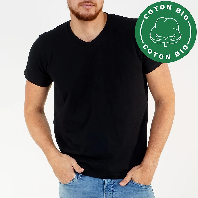 Threadbare V-Neck T-Shirt Black