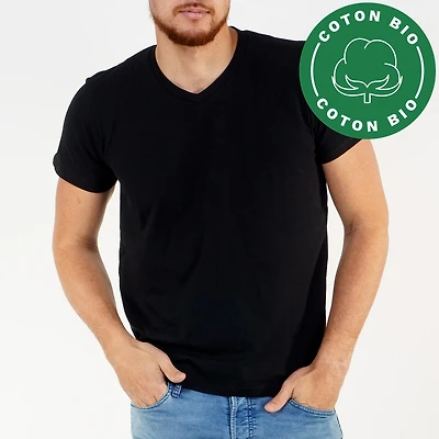 Threadbare V-Neck T-Shirt Black