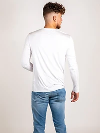 Chandail manches longues en bambou blanc