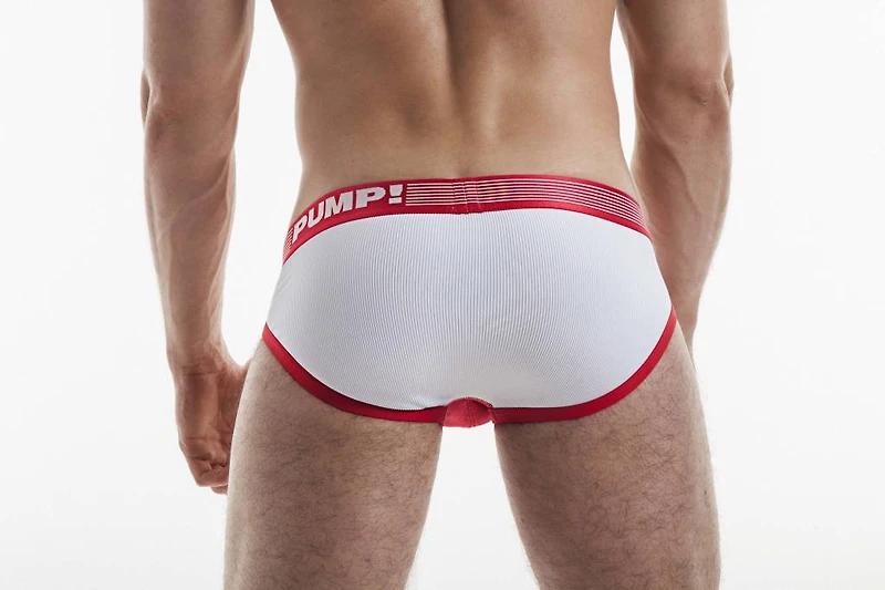 Pump! - Brief : Ribbed Red