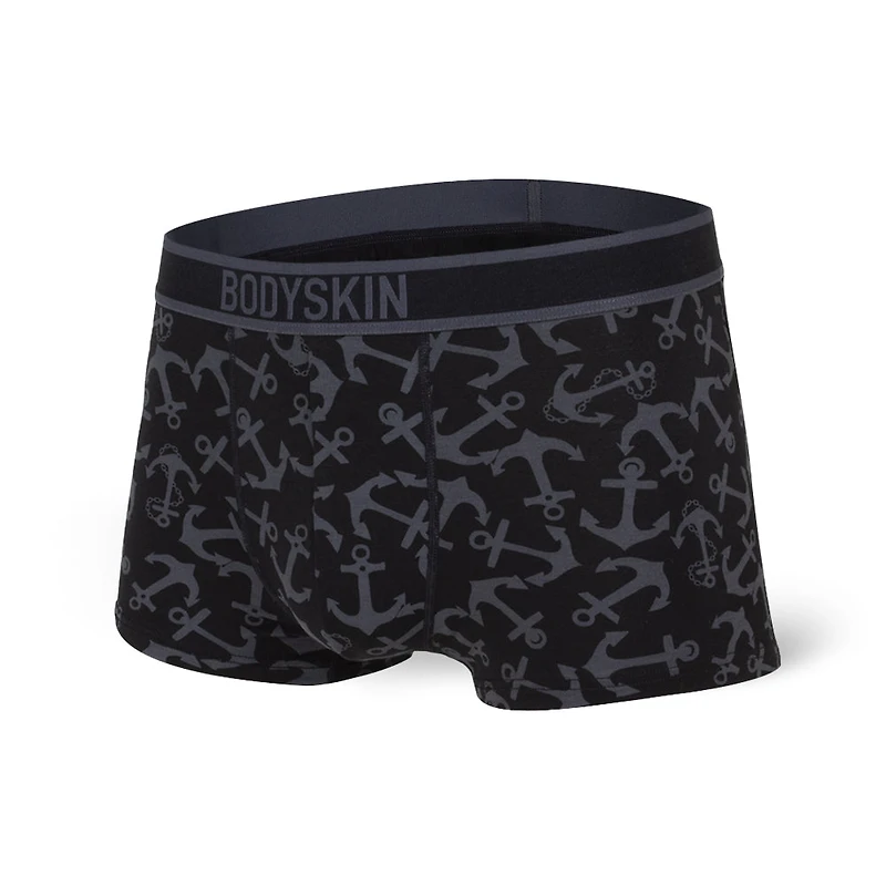 Boxer court Bodyskin Swag noir avec ancres