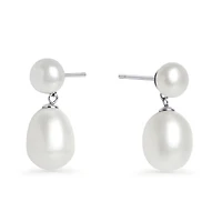 Boucles pendantes perles Reina