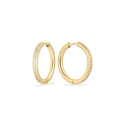 Boucles oreilles éternité minces acier inox 20mm