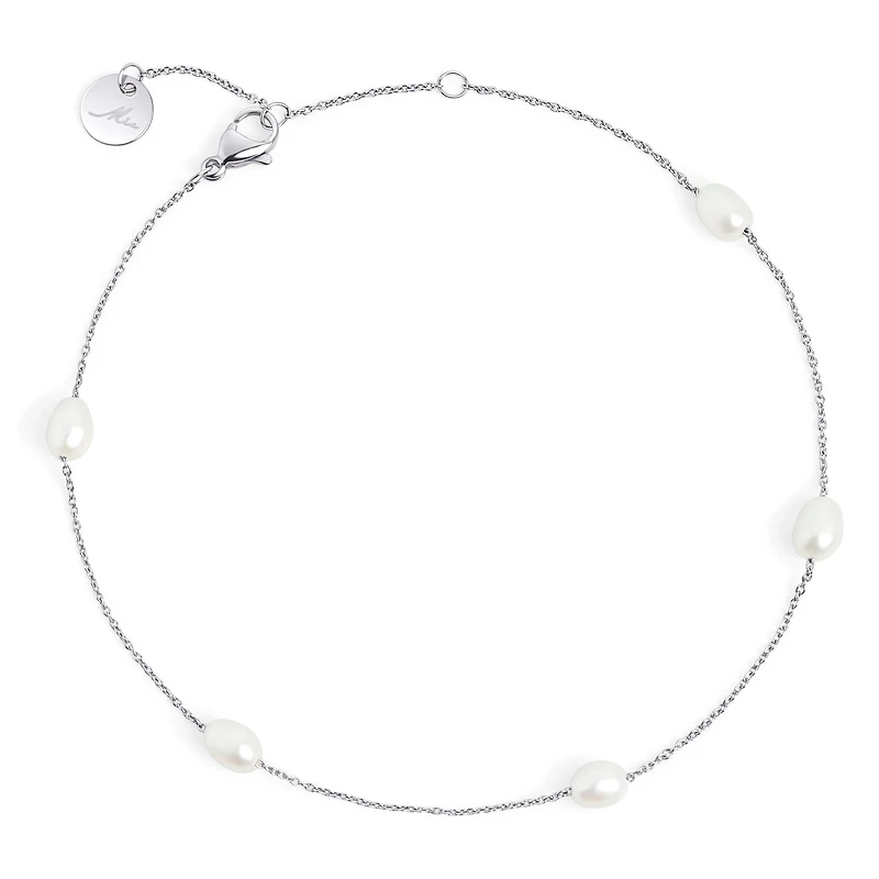 Chaîne cheville perles Opale