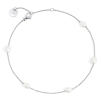 Chaîne cheville perles Opale