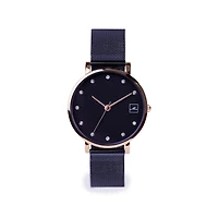 Petite montre pierres acier inox