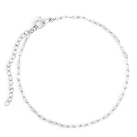 Bracelet coupe diamant acier inox