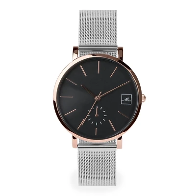 Montre mèche acier inox