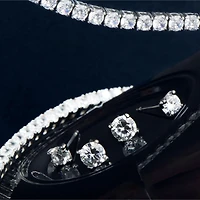 Boucles oreilles cz rond 5 mm acier inox