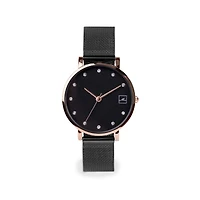 Petite montre pierres acier inox