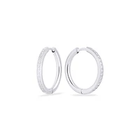 Boucles oreilles éternité minces acier inox 20mm