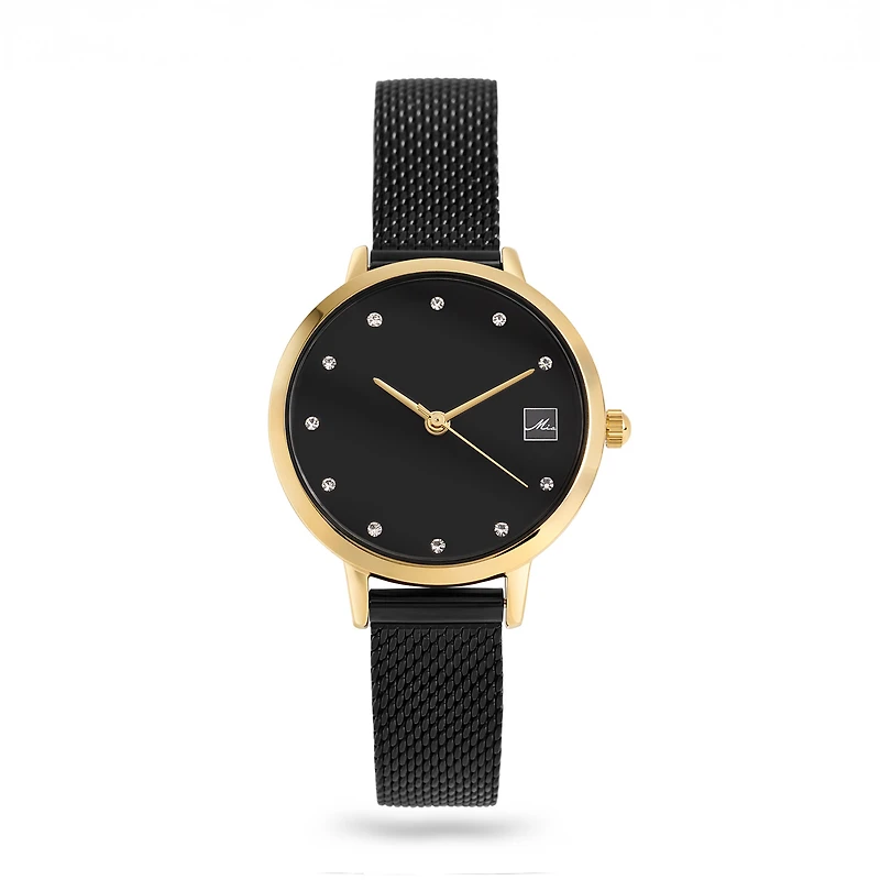 Small stainless steel stones watch