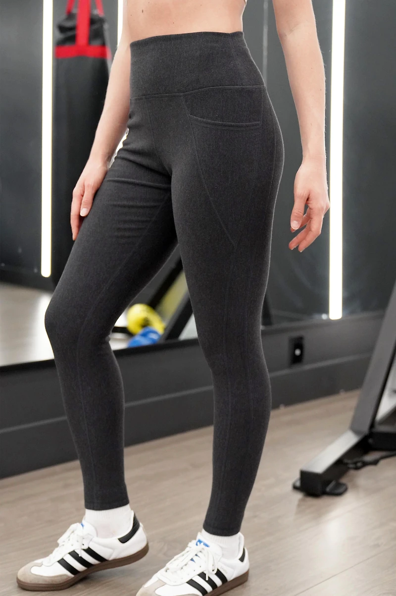 COZY BAMBOO-BLEND FLEECE LEGGING-Restocked