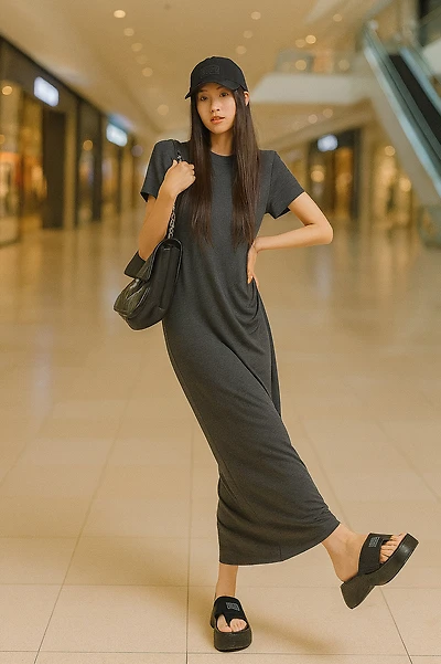 LUNA BAMBOO-BLEND DRESS