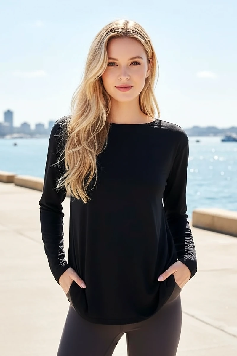 PARKER BAMBOO-BLEND TOP