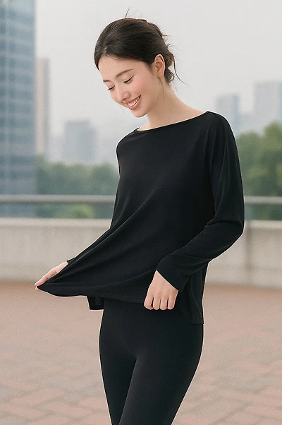 PARKER BAMBOO-BLEND TOP