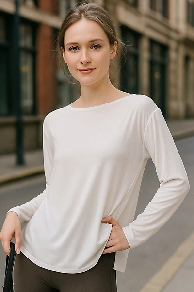 PARKER BAMBOO-BLEND TOP