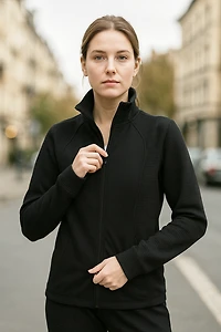 WAFFLE-KNIT SPORTS JACKET