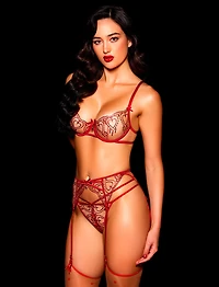 Adora Red Garter Belt