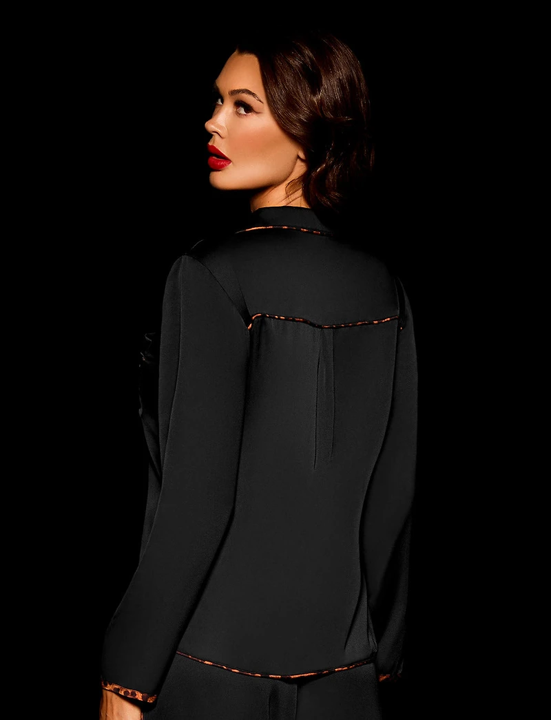 Harper Black Long Sleeve Top