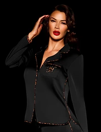 Harper Black Long Sleeve Top