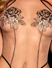 Rosa  Black Bodysuit
