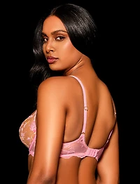 Whitney Sparkling Pink Bra & Bottom Lingerie Set