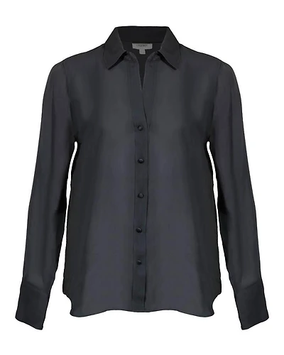 L'Agence Halie Black Dragon Back Blouse