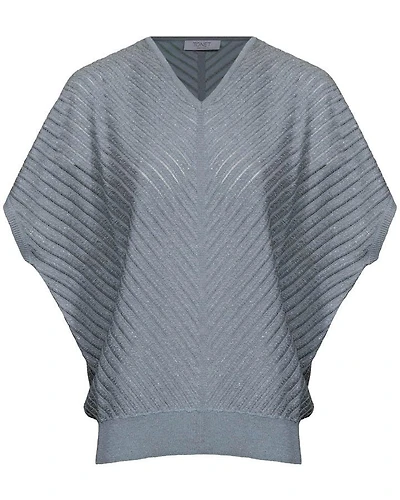 Tonet Shimmer Rib V-Neck Pullover