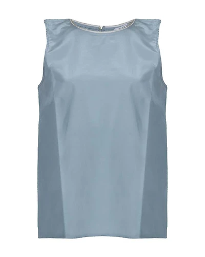 Tonet Sleeveless Cotton Silk Shell