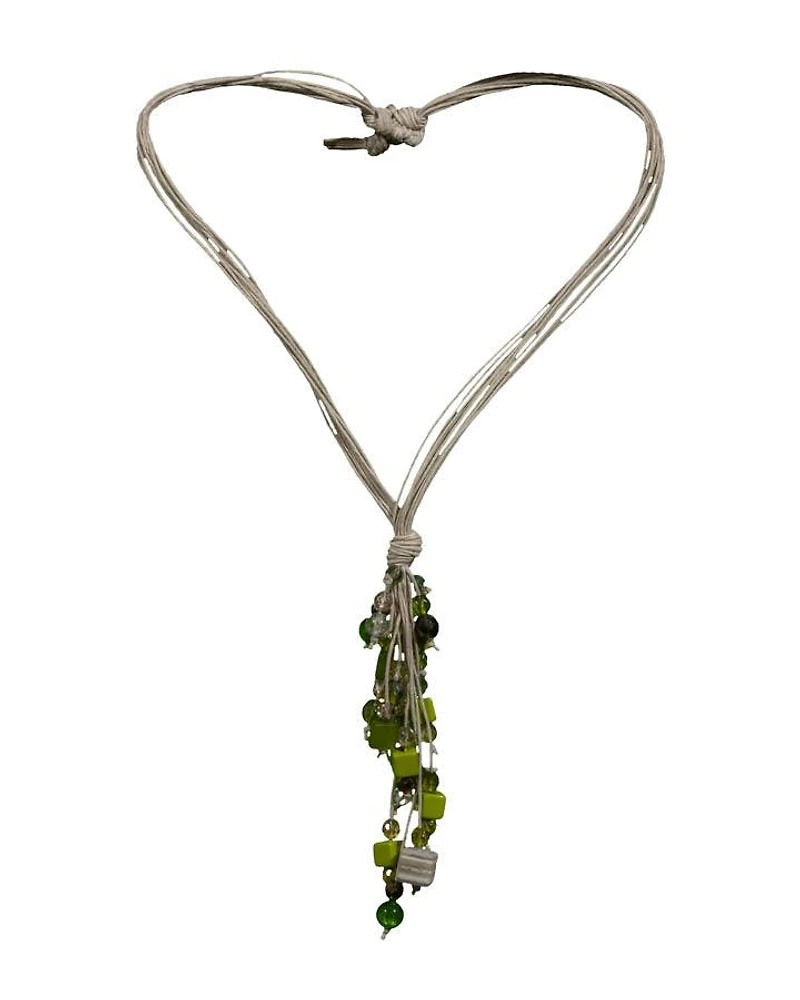 Hubert Gasser Green Dangles Necklace
