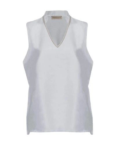 Purotatto Sleeveless Linen Blouse