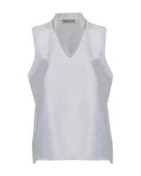 Purotatto Sleeveless Linen Blouse