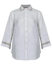 Purotatto Linen Shirt With Knit Details