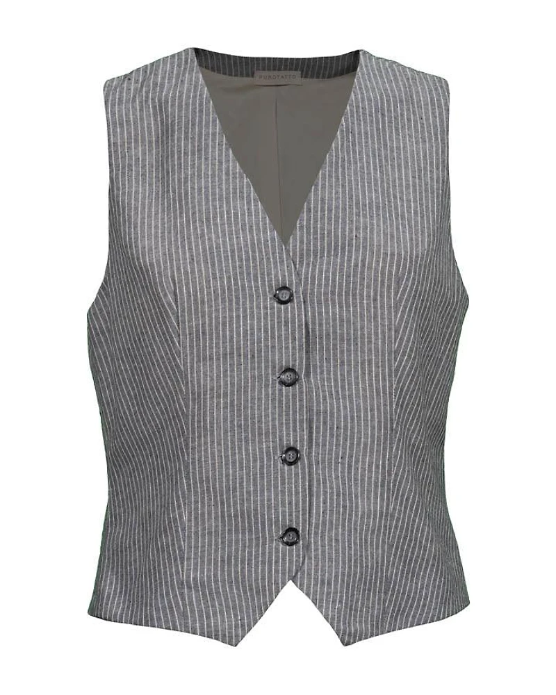Purotatto Pinstripe Vest