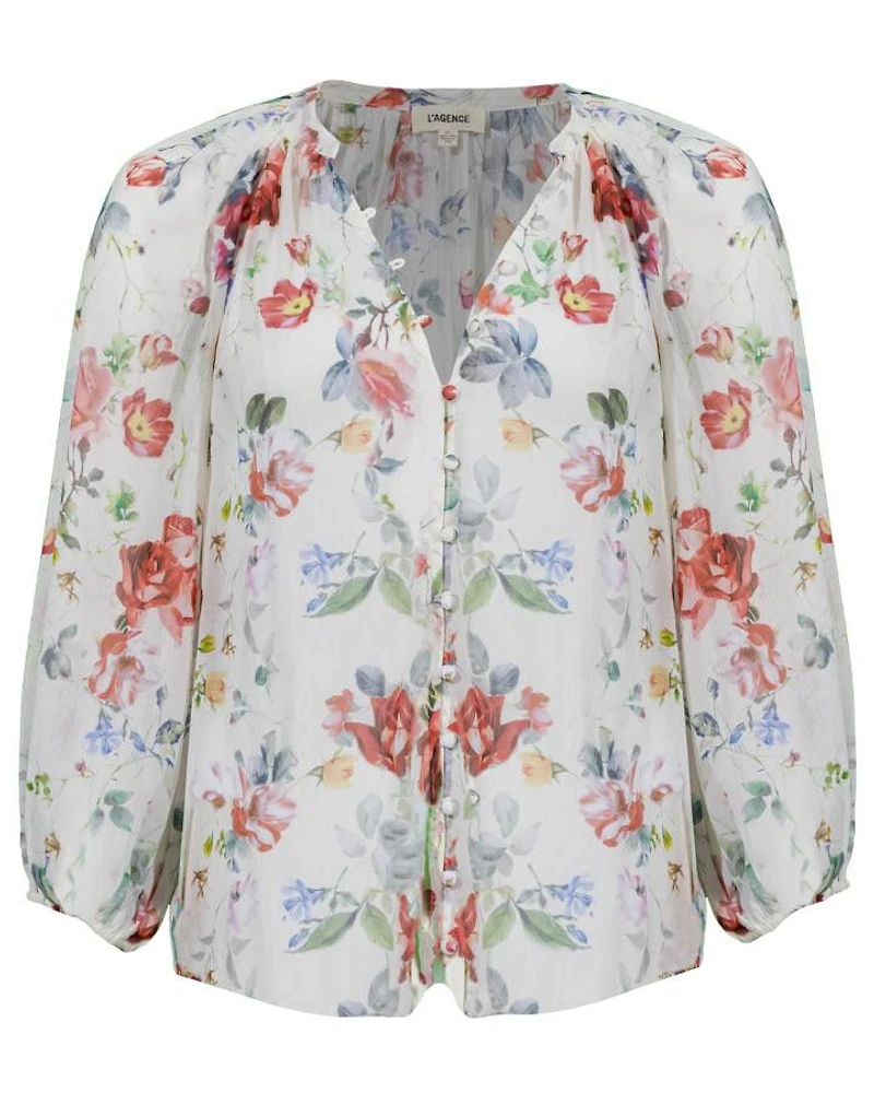L'Agence Teagan Floral Blouse