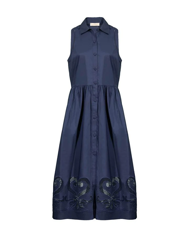 Purotatto Embroidered Shirt Dress
