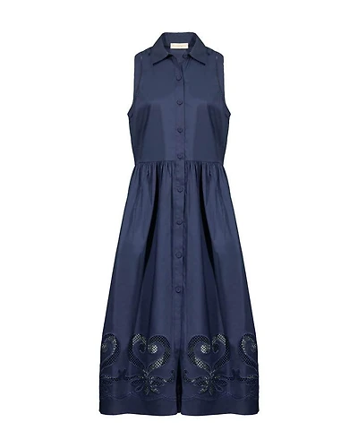 Purotatto Embroidered Shirt Dress