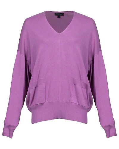 Repeat Relaxed Fit V-Neck Pullover