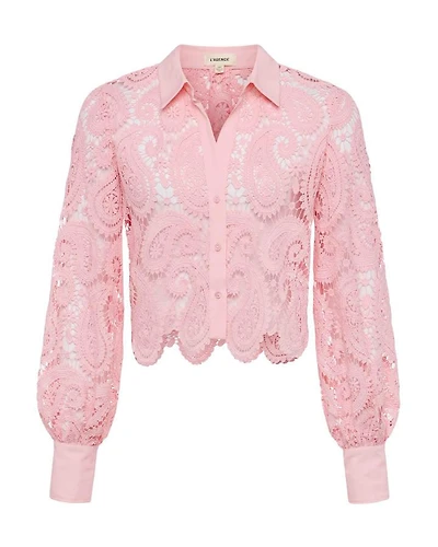 L'Agence Odelia Lace Crop Blouse