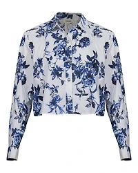 L'Agence Cosette Crop Hi Low Shirt