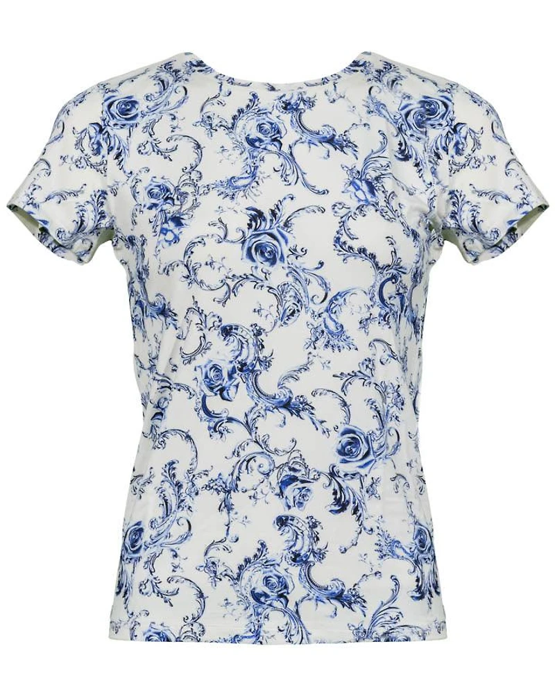 L'Agence Ressi Baroque Swirl Print Tee
