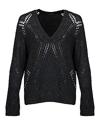 Luisa Cerano Diamond Pattern Knit Pullover