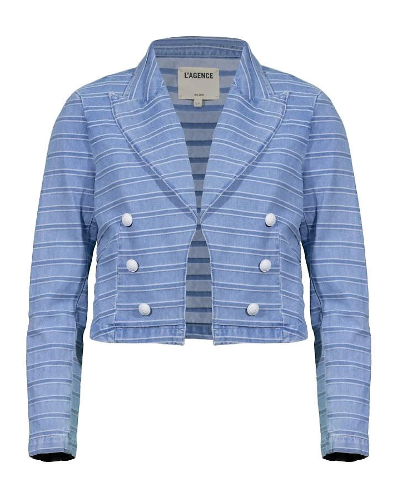 L'Agence Dolly Cropped Stripe Blazer