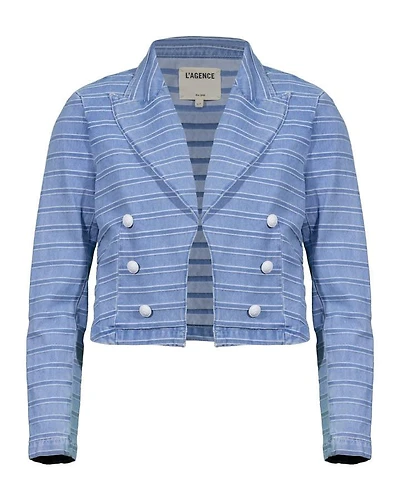 L'Agence Dolly Cropped Stripe Blazer