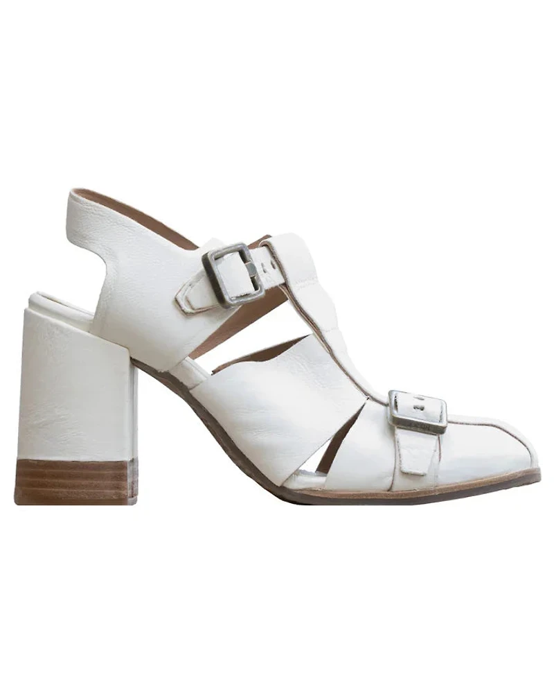 AS 98 Buckle Detail Block Heel Shoe