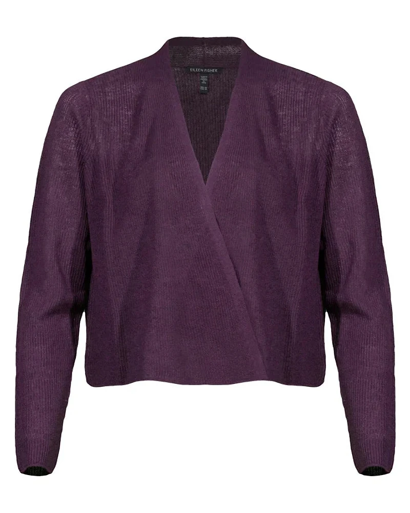 Eileen Fisher Linen Cotton Cropped Cardigan