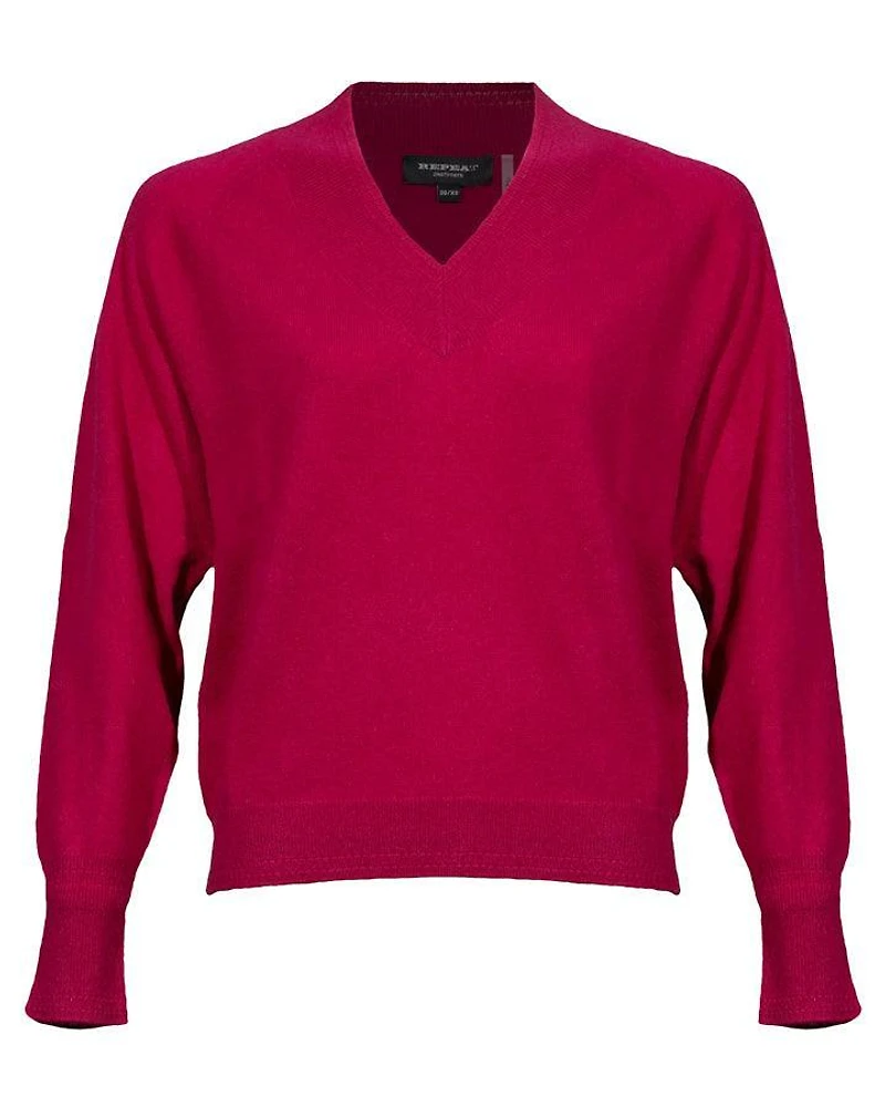 Repeat Raglan V-Neck Cashmere Sweater