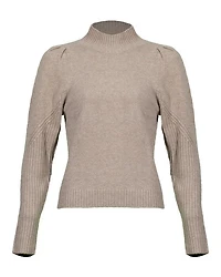Repeat Mock Neck Puff Sleeve Cashmere Sweater