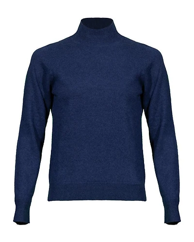 Repeat Mock Neck Cashmere Sweater Navy